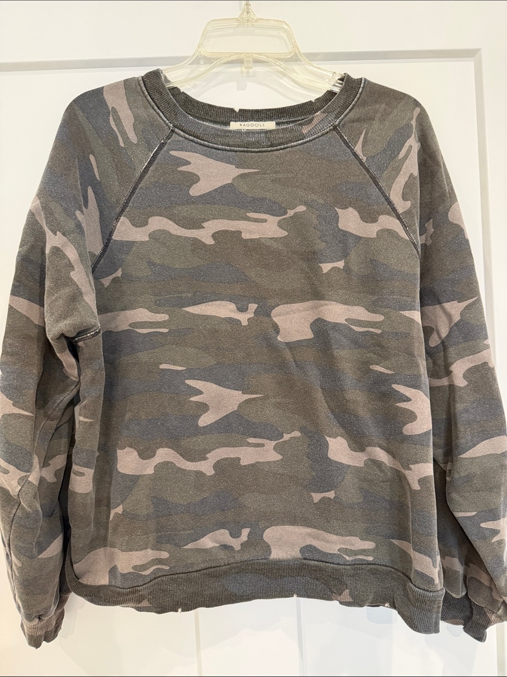 Ragdoll Camouflage Crewneck Sweatshirt Size Medium